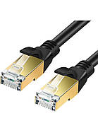 Кабель Ethernet SHULIANCABLE Cat 8, высокоскоростной соединительный кабель для Интернета (15 метров)