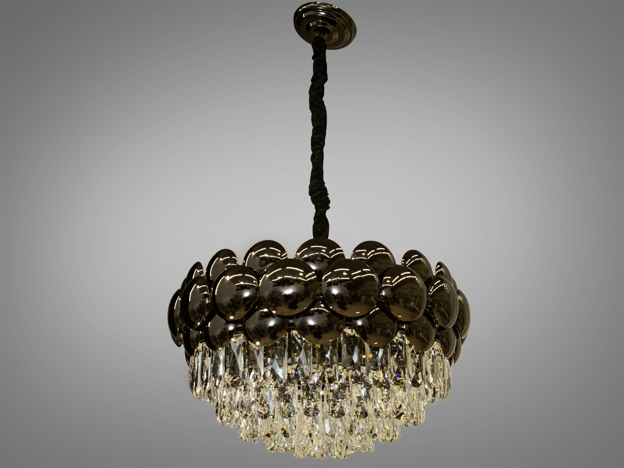 Купить Подвесная LED люстра с хрустальными подвесками хром, цена 9960 ...