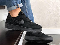 Кроссовки Nike Air Force Af 1 мужские, демисезон найк эир форс черные