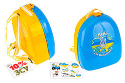 Рюкзак дитячий пластиковий ТехноК, жовто-блакитний, 8379
