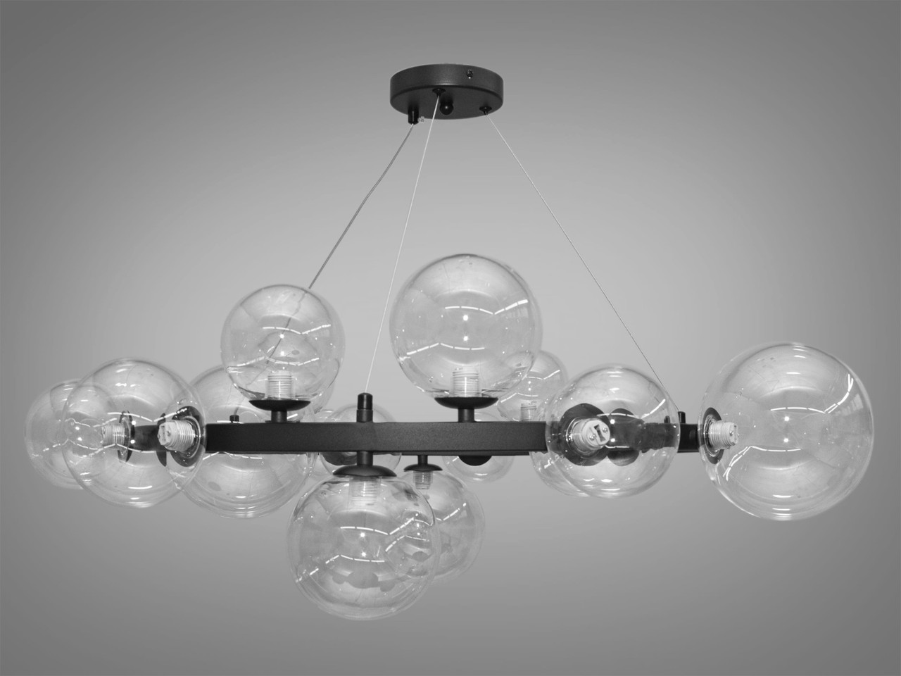 Стельова люстра Diasha "бульбашки" на 15 ламп YC2108-15BK, фото 1