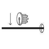 Гумова втулка для кріплення кабелю Starlink чорна настінна / стельова, фото 4
