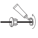 Гумова втулка для кріплення кабелю Starlink чорна настінна / стельова, фото 5