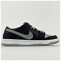 Мужские кроссовки Nike SB Dunk Low Pro Black Gray, черно-серые кроссовки найк сб данк про черные Grey