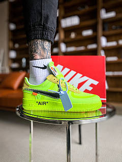 Nike air force 1 off white jaune hot sale