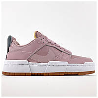 Женские кроссовки Nike SB Dunk Low Disrupt Barely Rose, розовые кожаные кроссовки найк сб данк дисрапт