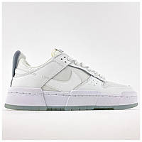 Женские кроссовки Nike SB Dunk Low Disrupt White, белые кожаные кроссовки найк сб данк дисрапт лов