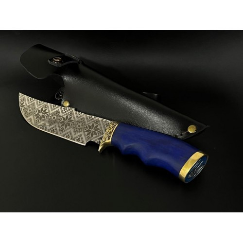 Ніж мисливський подарунковий Вишиванка синій Nb Art 22k38