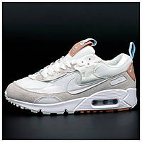 Жіночі кросівки Nike Air Max 90 Future White Silver, біло-сірі кросівки найк аір макс 90 футуре білі аїр