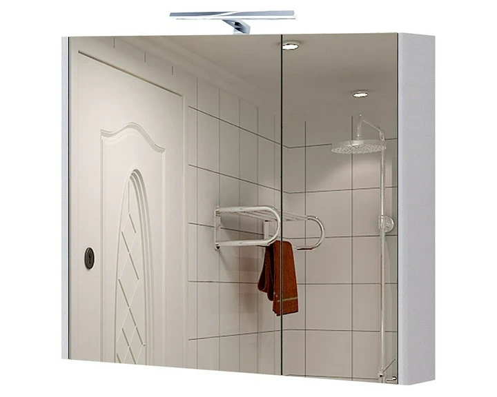 Дзеркальна шафа для ванної кімнати Ельба Z-80 см. (підсвітка).