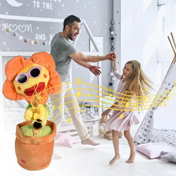 Саксофоніст, що танцює, Dancing Sunflower Жовтогарячий, щотанить кактус Dancing Sunflower Жовтогарячий