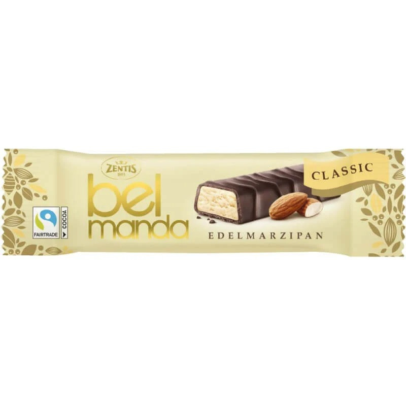 Марципан Класік у Шоколаді Бель Зентіс Nougat Bel Manda Edelmarzipan Zentis 40 г Німеччина