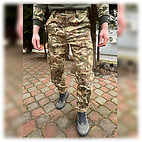 Тактические штаны Мультикам для ЗСУ армейские (46-56р) мужские качественные военные брюки Multicam