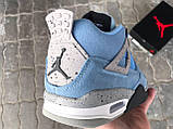 Чоловічі баскетбольні кросівки Air Jordan Retro 4 University Blue, фото 4