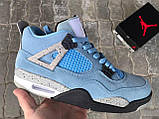 Чоловічі баскетбольні кросівки Air Jordan Retro 4 University Blue, фото 2