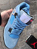Чоловічі баскетбольні кросівки Air Jordan Retro 4 University Blue, фото 7