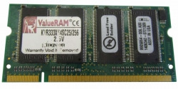 Оперативна пам'ять Kingston 256 МБ DDR 333 МГц SODIMM CL2.5 KVR333X64SC25/256 БУ