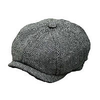 Шляпа Восьмиугольная мужская ретро Хулиганка 56-58 см Серый