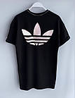 Спортивна футболка Adidas рефлектив чорна чоловіча брендова футболка адідас для спорту та відпочинку, фото 4