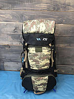Большой Рюкзак Т-04 с дополнительными карманами 85л / Туристический крепкий Ранец Oxford мультикам размер