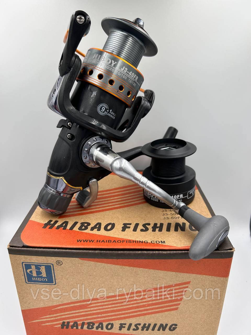 Котушка Hiboy J3FR-40 з бейтранером 9+1 підшипників, фото 1
