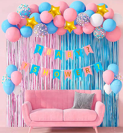 Арка з повітряних куль "Baby shower", набір - 57 шт., фото 1