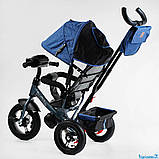 Велосипед 3-х кол. 3390 / 16-899 Best Trike (1) НАДУВНІ КОЛЕСА d=29см. переднє, d = 26см. задні, ФАР, фото 2