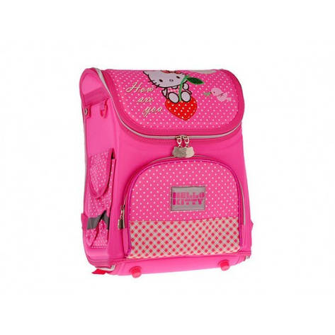 Ранець No13001-К Кітті рожевий і чорний каркасний розкладний 35х27.5х15, фото 1