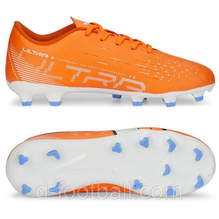 Бутси Puma Ultra Play FG/AG Jr 107233-01 дитячі, Жовтогарячий, Розмір (EU) — 35