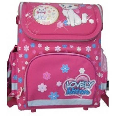 Ранець No13001-МL Кітті рожевий і чорний каркасний розкладний 35х27.5х15, фото 1