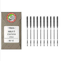 Голки швейні універсальні ORGAN №80 для побутових швейних машин паперова упаковка 10 штук (6983)