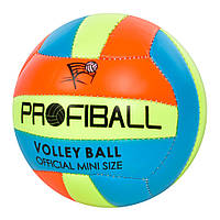Мяч волейбольный Profi 3159-1 диаметр 14 см (Оранжево-синий), World-of-Toys