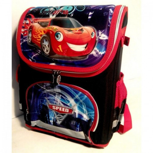 Ранець No13001-CS Тачка синій каркасний розкладний 35х27.5х15