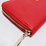 Маленький жіночий гаманець червоний на блискавці К21, фото 4