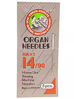 Голки швейні універсальні ORGAN №90 для побутових швейних машин вакуумна упаковка 5 штук (6502)