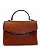 Ділова сумка жіноча для документів сучасна з натуральної шкіри 26×19×10 см коричнева, фото 8