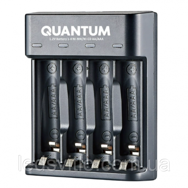 Зарядний пристрій Quantum для акумуляторів типу АА, ААА Ni-MH/Ni-CD 1.2V (USB)