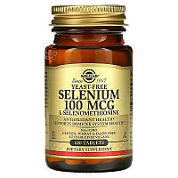 Селен без дріжджів Solgar, Selenium Yeast-Free, 100 мкг 100 таблеток
