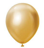 Воздушные шарики Kalisan (30 см) 5 шт, Турция, цвет - золото (хром)