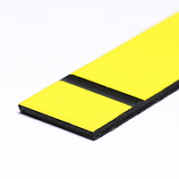 Двухслойный пластик для гравировки желтый с черным 0.8 мм