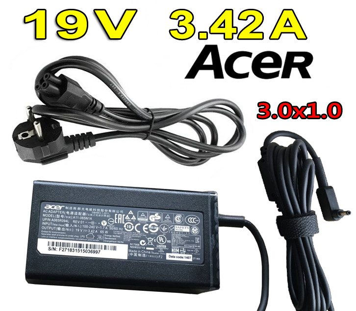 Зарядний пристрій Samsung NP900X3A 19V 2.1 3,42 A A 40W штекер 3.0*1.0 мм (Зарядка Asus / samsung )
