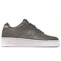 Мужские кроссовки Nike Air Force 1 '07 Low Grey, серые кожаные кроссовки найк аир форс 1 лов