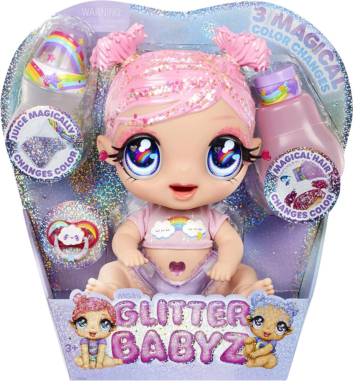 Кукла MGA'S Glitter Babyz™ Dreamia Stardust Baby Doll with 3 Magical Color Changes