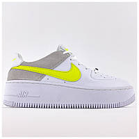 Женские кроссовки Nike Air Force 1 Sage Lemon Venom Low, белые кроссовки найк аир форс 1 сага