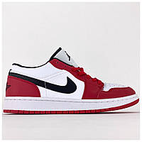 Мужские / женские кроссовки Nike Air Jordan 1 Low Red Retro унисекс кожаные кроссовки найк аир джордан 1 ретро