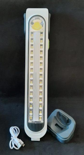 Акумуляторний ліхтарик, LED, з підставкою та сонячною панеллю, 5 режимів, HEL-6855T, фото 1