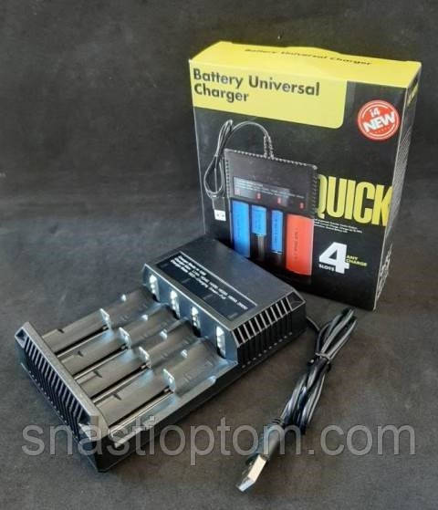 Зарядний пристрій для акумуляторів 16340, 14500, 18350, 18650, 26650, на 4 слоти