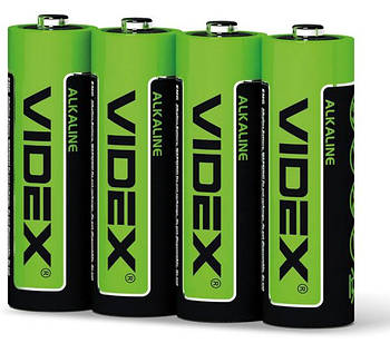 Videx LR06, AA 4 шт. SHRINK, батарейка калюжна, 1.5В, 2600 мА