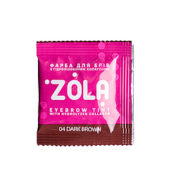 Фарба для брів Zola 04 Dark brown 5мл + окислювач 5мл