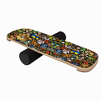 Деревянный балансборд SwaeyBoard форма Standart Grip UA Style с ограничителями до 120 кг